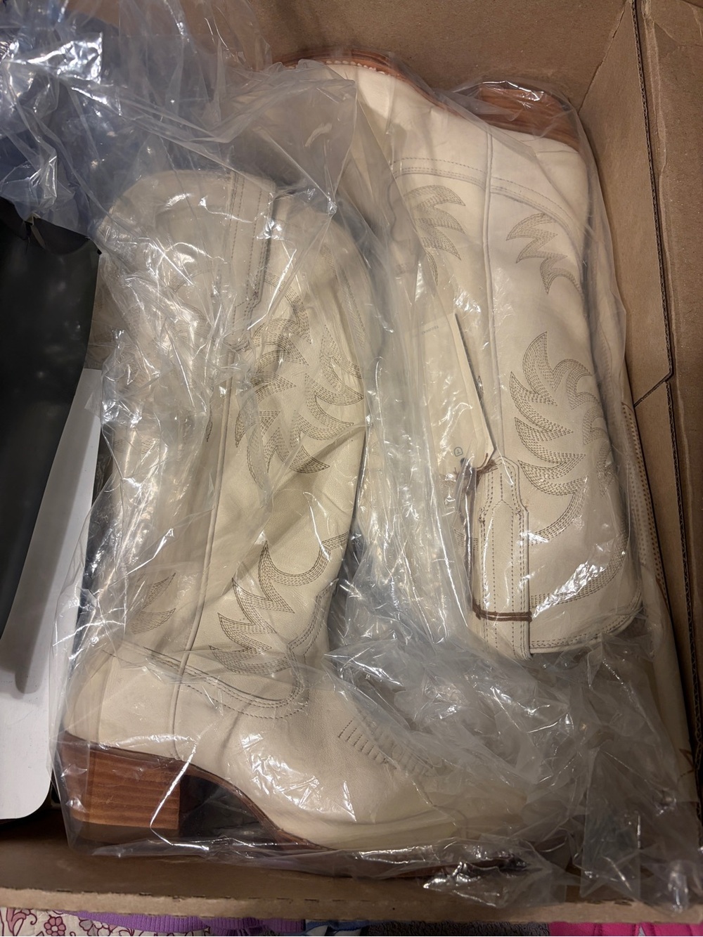 🆕 nwt Tecovas Women's Annie bone Cream Western Cowboy Boots 9.5 - Picture 2 of 10